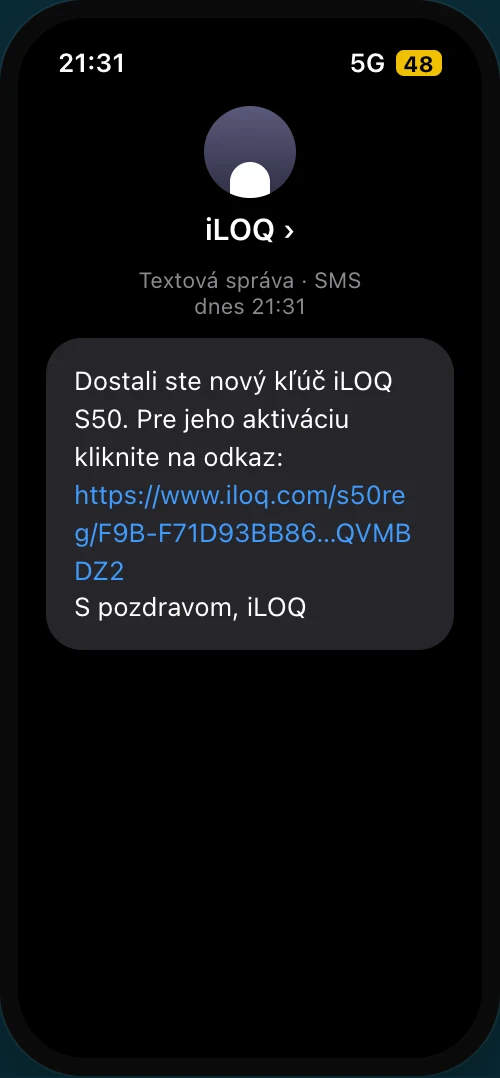 Open the SMS and download the app