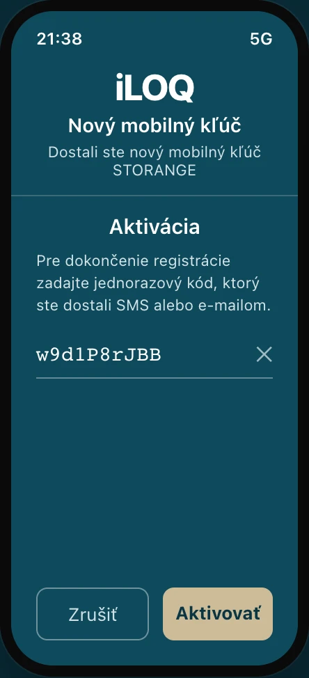 Enter the code and activate